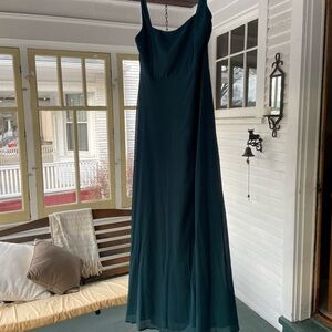 Elegant Deep Teal Gown.